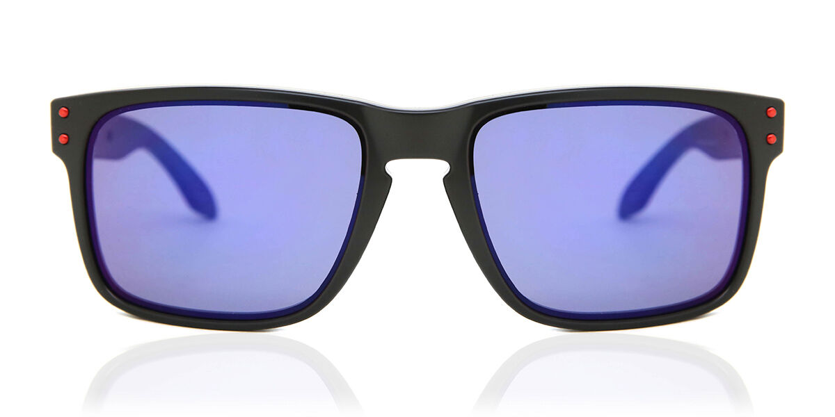 Oakley OO9102 HOLBROOK 910236, Black frame, Positive Red Iridium Mirror lenses
