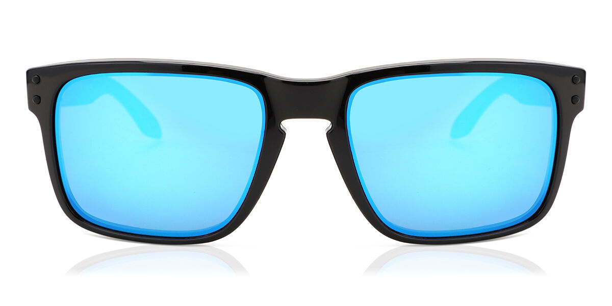 Oakley OO9102 HOLBROOK 9102F5, Black frame, Prizm™ Sapphire Blue Mirror lenses