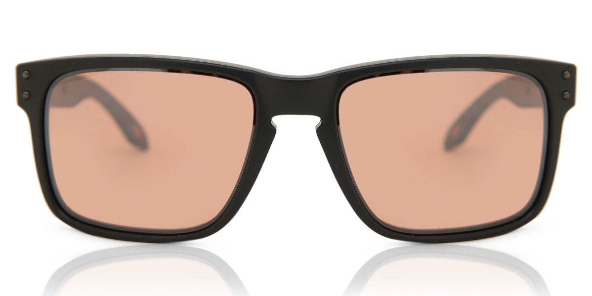 Oakley OO9102 HOLBROOK 9102K0, Black frame, Prizm™ Dark Golf Red Mirror lenses
