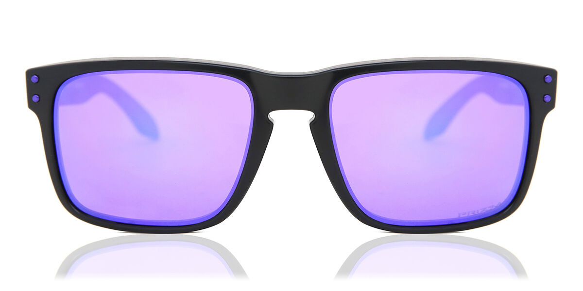 Oakley OO9102 HOLBROOK 9102K6, Black frame, Prizm™ Violet Mirror lenses