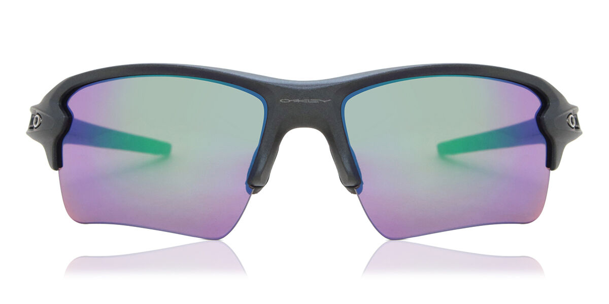 Oakley OO9188 FLAK 2.0 XL 9188F3, Grey frame, Prizm™ Road Jade Green Mirror lenses