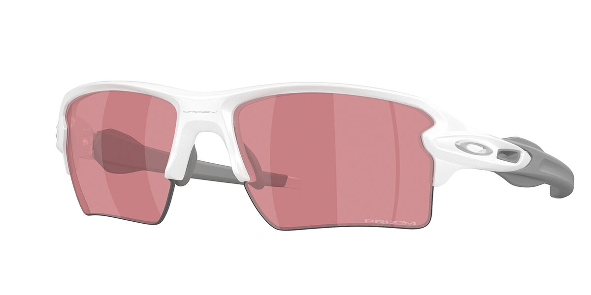 Oakley OO9188 FLAK 2.0 XL 9188K4, White frame, Prizm Dark Golf Red Mirror lenses