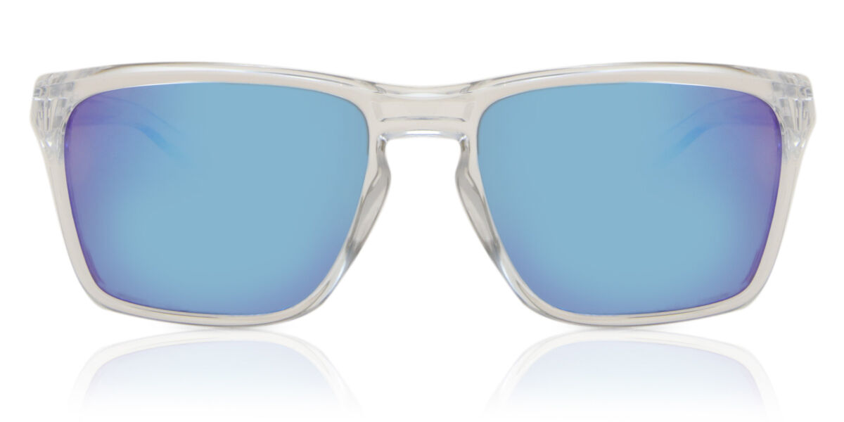 Oakley OO9448 SYLAS 944804, Clear frame, Prizm™ Sapphire Blue Mirror lenses