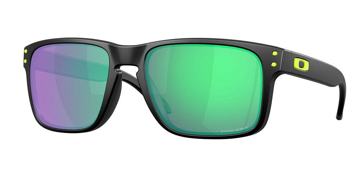 Oakley OO9102 HOLBROOK 9102AI, Black frame, Prizm Road Jade Mirror lenses