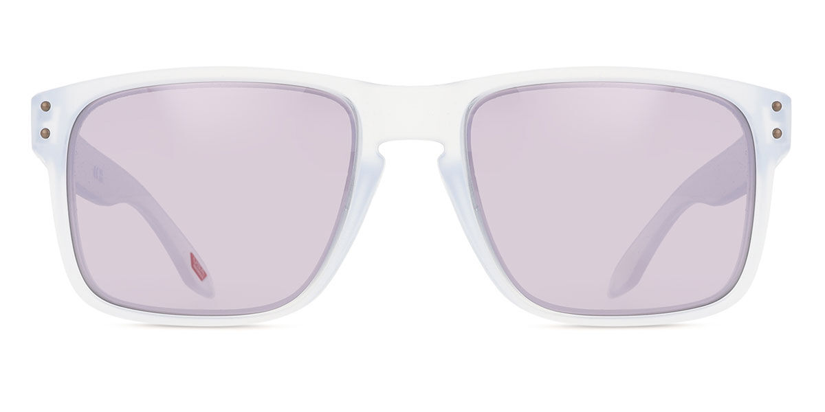Oakley OO9102 HOLBROOK 9102AO, Clear frame, Prizm Ardesia Purple lenses