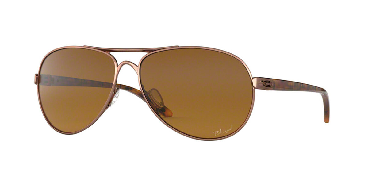 Oakley OO4079 FEEDBACK Polarized 407914, Rose-Gold frame, Gradient Brown lenses