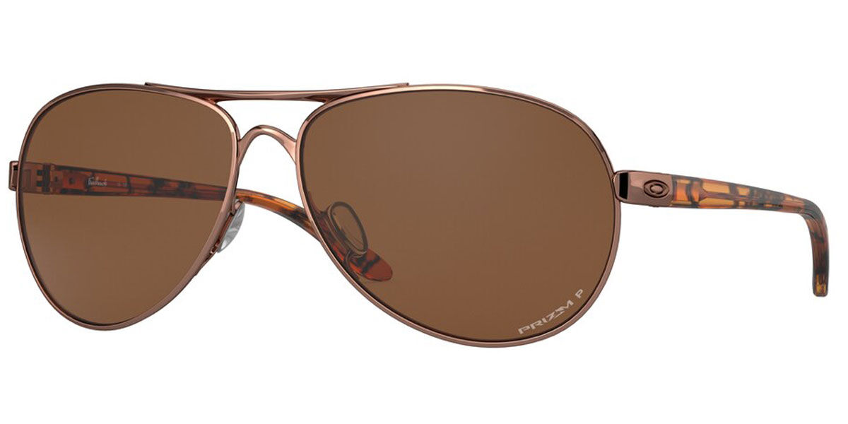 Oakley OO4079 FEEDBACK Polarized 407931, Gold frame, Prizm™ Tungsten Brown lenses
