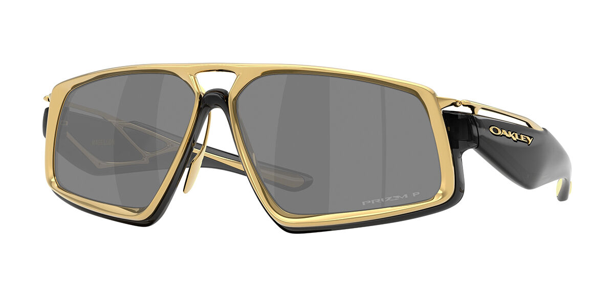 Oakley OO6029 MASSILLON Polarized 602901, Gold frame, Prizm™ Black Mirror Polarized lenses