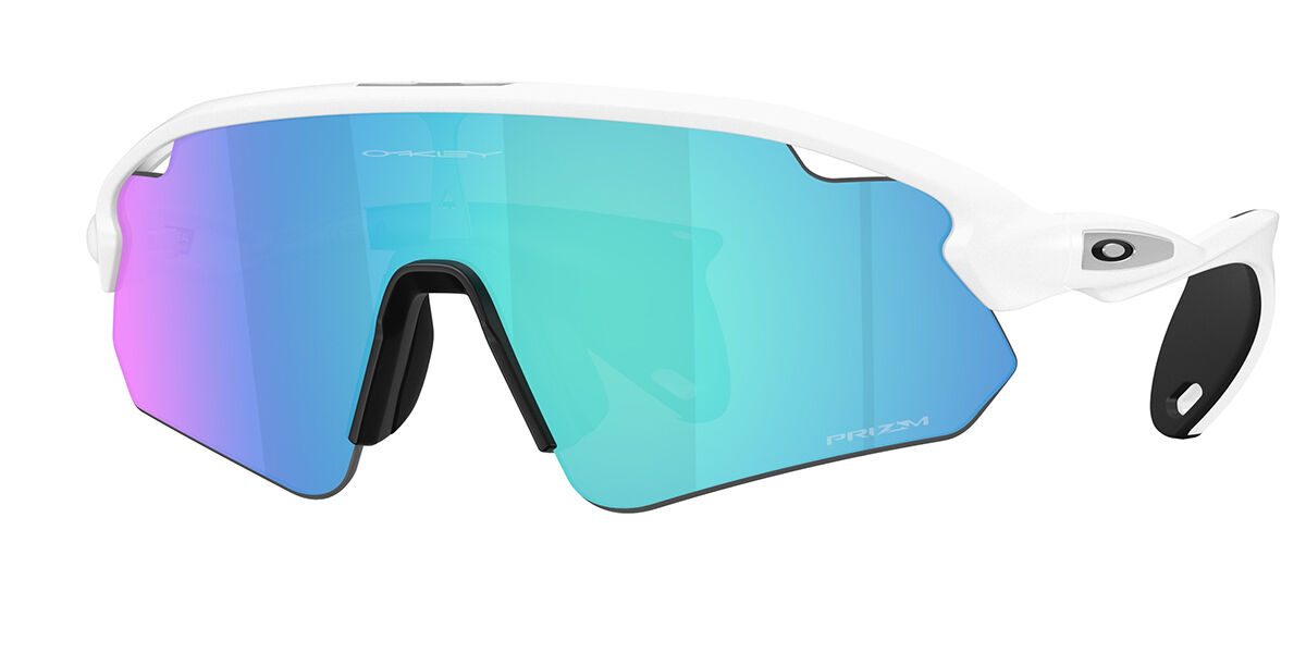 Oakley OO9525 STUNT DEVIL Asian Fit 952502, White frame, Prizm Sapphire Blue Mirror lenses