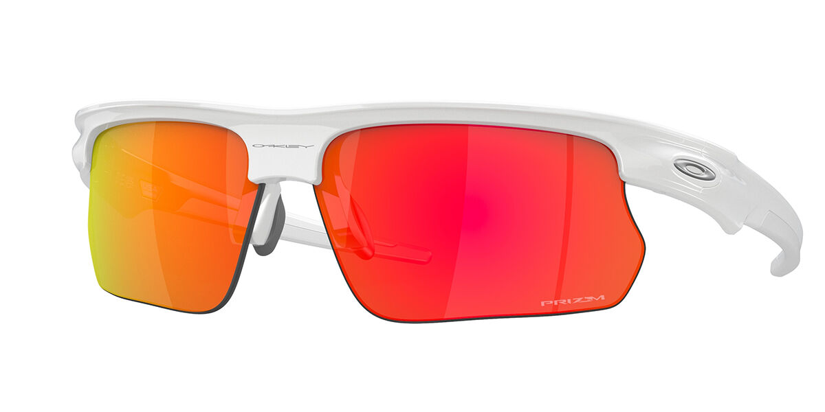 Oakley OO9400 BISPHAERA 940003, White frame, Prizm™ Ruby Red Mirror lenses