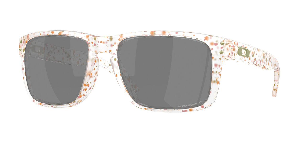 Oakley OO9244 HOLBROOK Asian Fit Polarized 924481, White frame, Prizm Dark Grey Mirror Polarized lenses