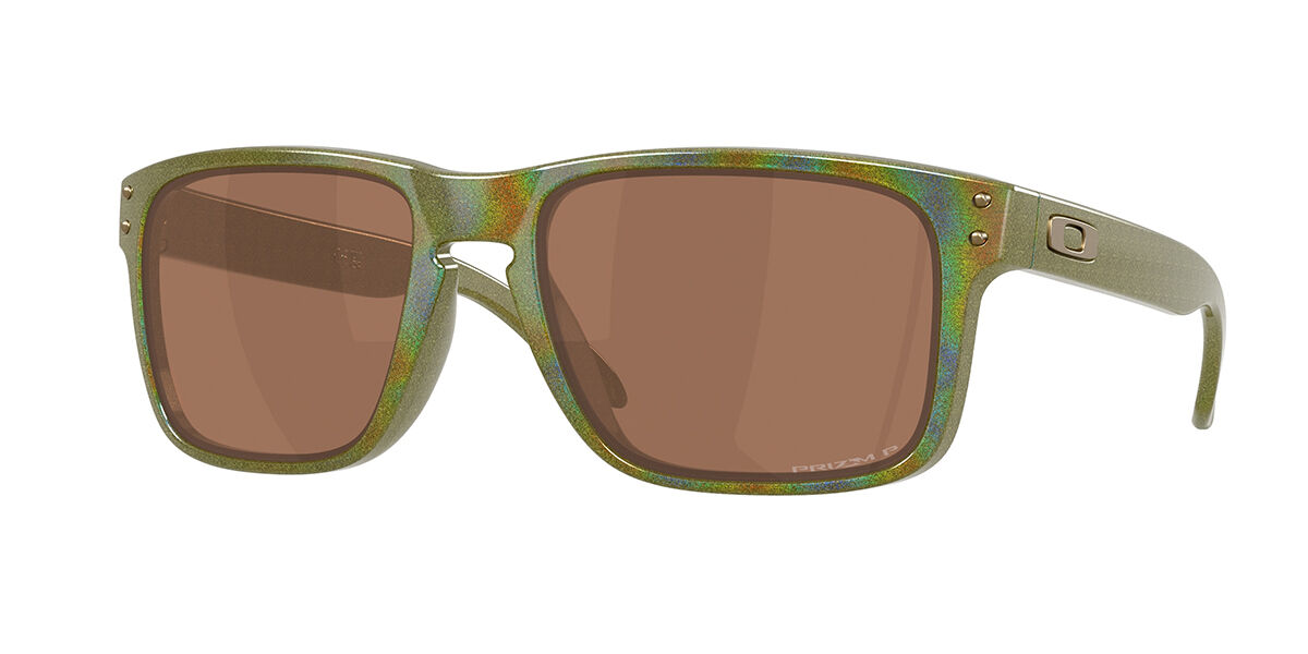 Oakley OO9244 HOLBROOK Asian Fit Polarized 924482, Green frame, Prizm™ Tungsten Brown Mirror Polarized lenses