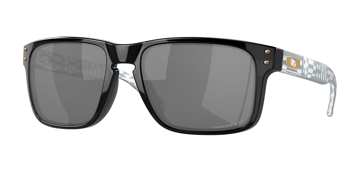 Oakley OO9102 HOLBROOK Polarized 9102Y7, Black frame, Prizm™ Black Mirror lenses