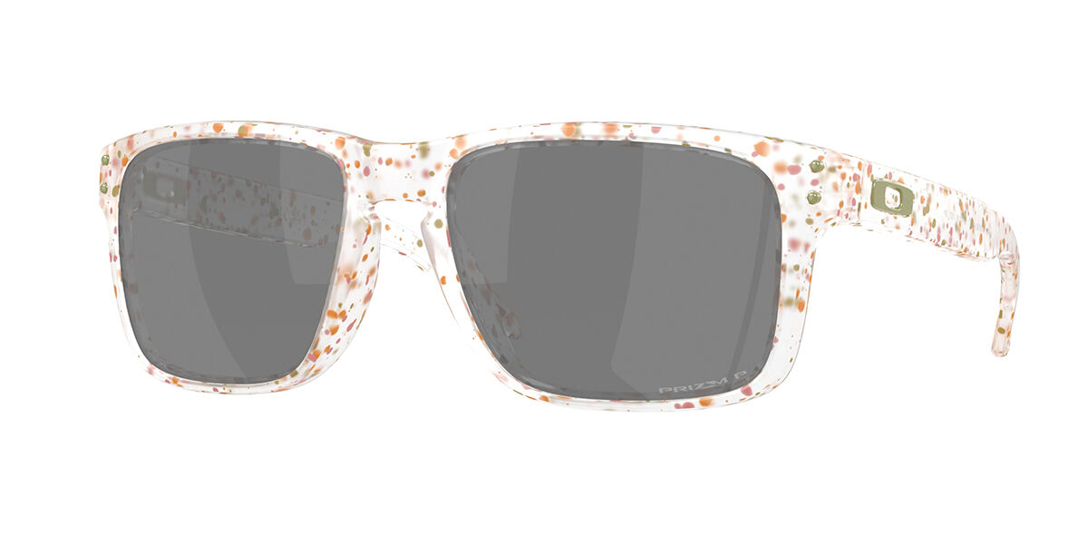 Oakley OO9102 HOLBROOK Polarized 9102AG, White frame, Prizm Black Mirror Polarized lenses