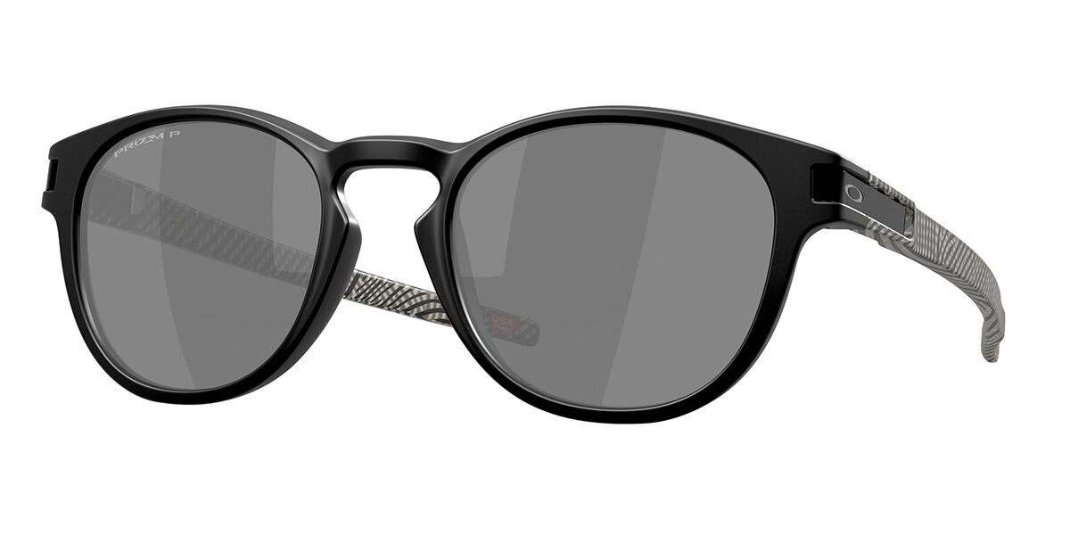 Oakley OO9349 LATCH Asian Fit Polarized 934956, Black frame, Prizm Black Mirror Polarized lenses