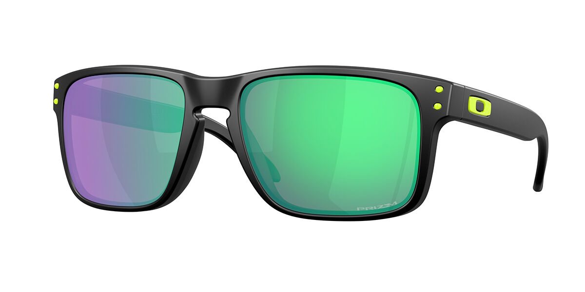 Oakley OO9244 HOLBROOK Asian Fit 924483, Black frame, Prizm™ Road Jade Green Mirror lenses