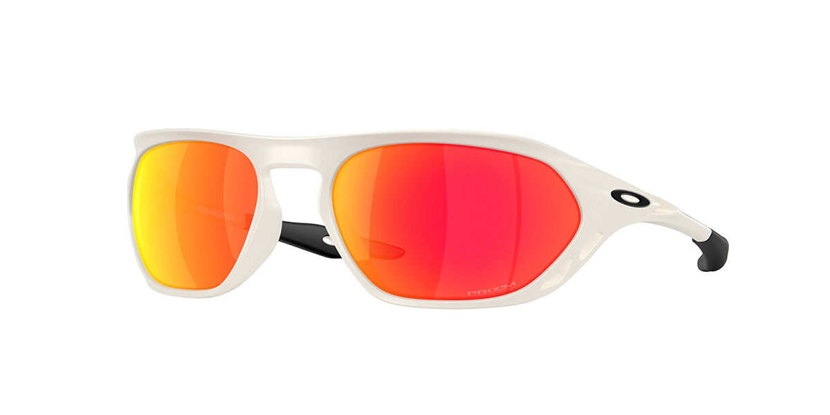 Oakley OO9537 CAGE JACKET 953705, White frame, Prizm Ruby Mirror lenses