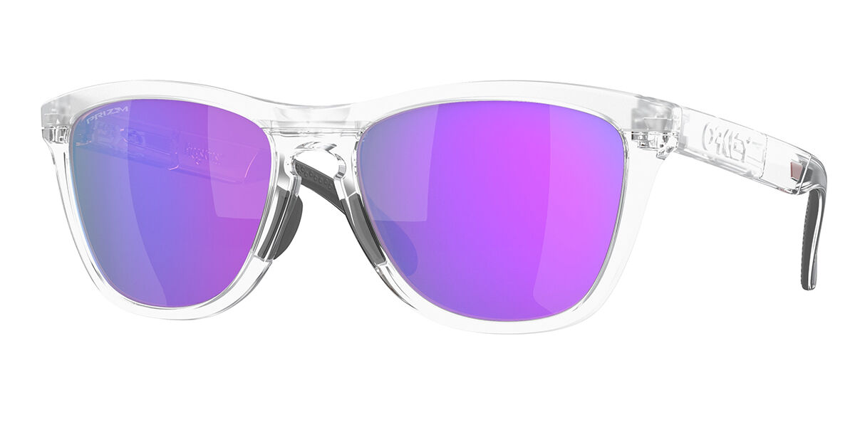 Oakley OO9284A FROGSKINS RANGE Asian Fit 928411, Clear frame, Prizm™ Violet Mirror lenses