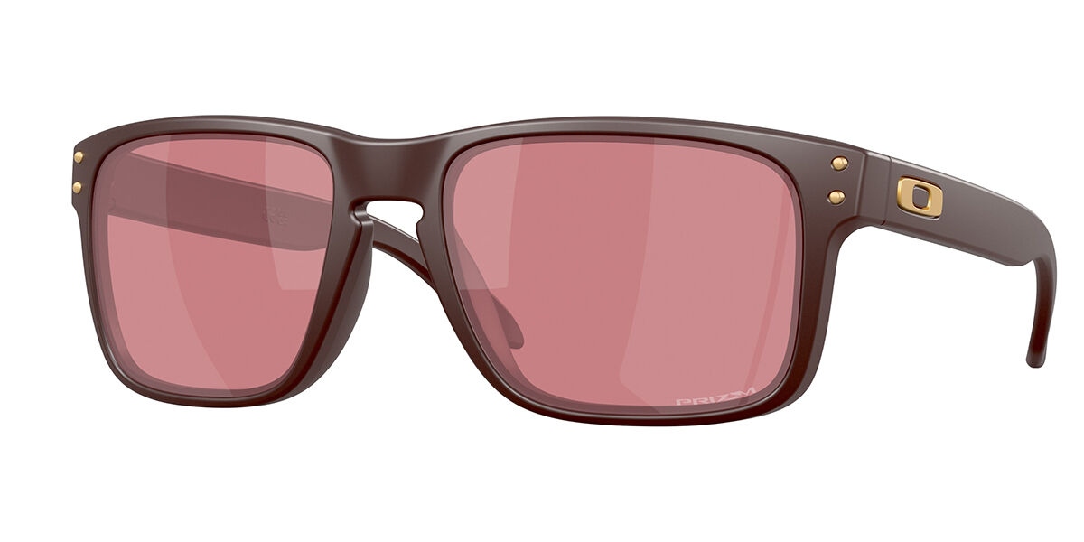 Oakley OO9244 HOLBROOK Asian Fit 924477, Brown frame, Prizm™ Dark Golf Red Mirror lenses