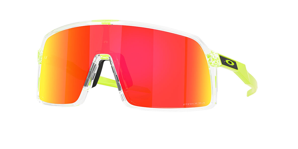 Oakley OO9406 SUTRO 9406D2, Clear frame, Prizm Ruby Red Mirror lenses