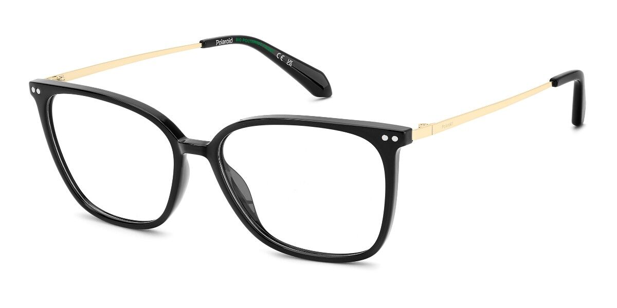 Polaroid PLD D616 807 Women's Eyeglasses Black Size 55 (Frame Only) - Blue Light Block Available