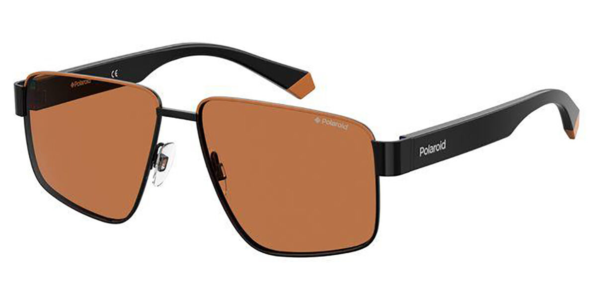 Polaroid PLD 6121/S 8LZ/HE, Black frame, Brown lenses