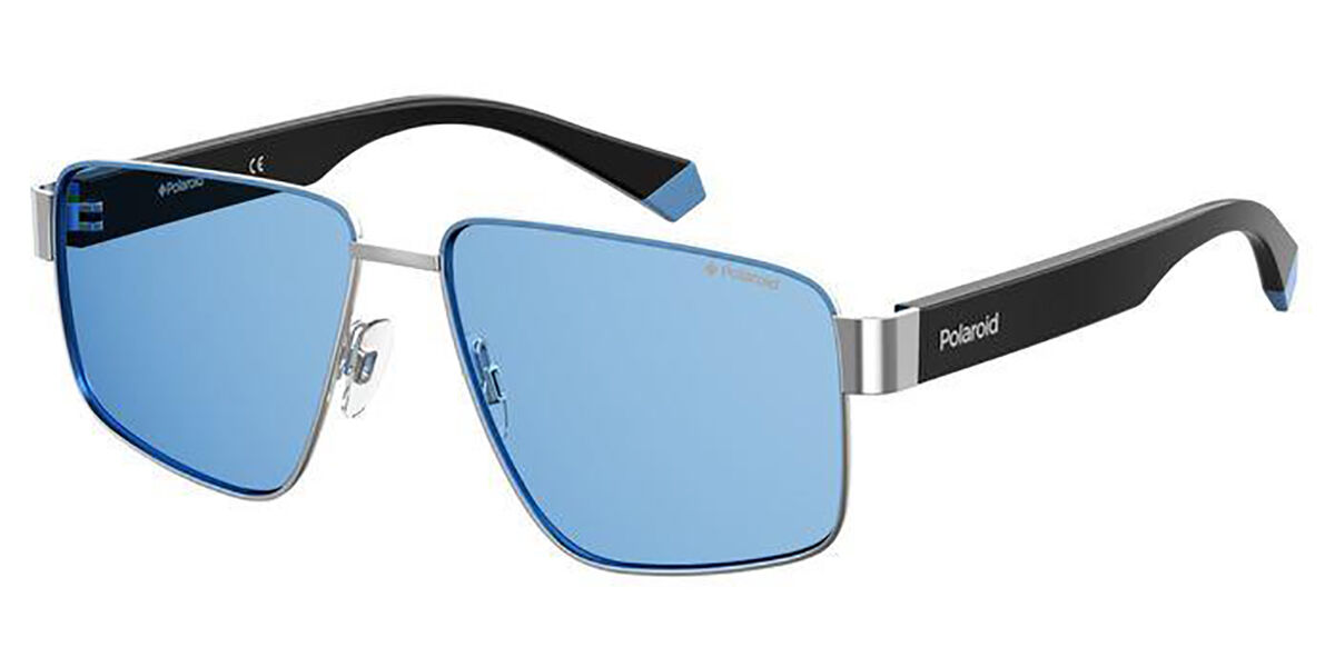 Polaroid PLD 6121/S KUF/C3, Silver frame, Blue lenses