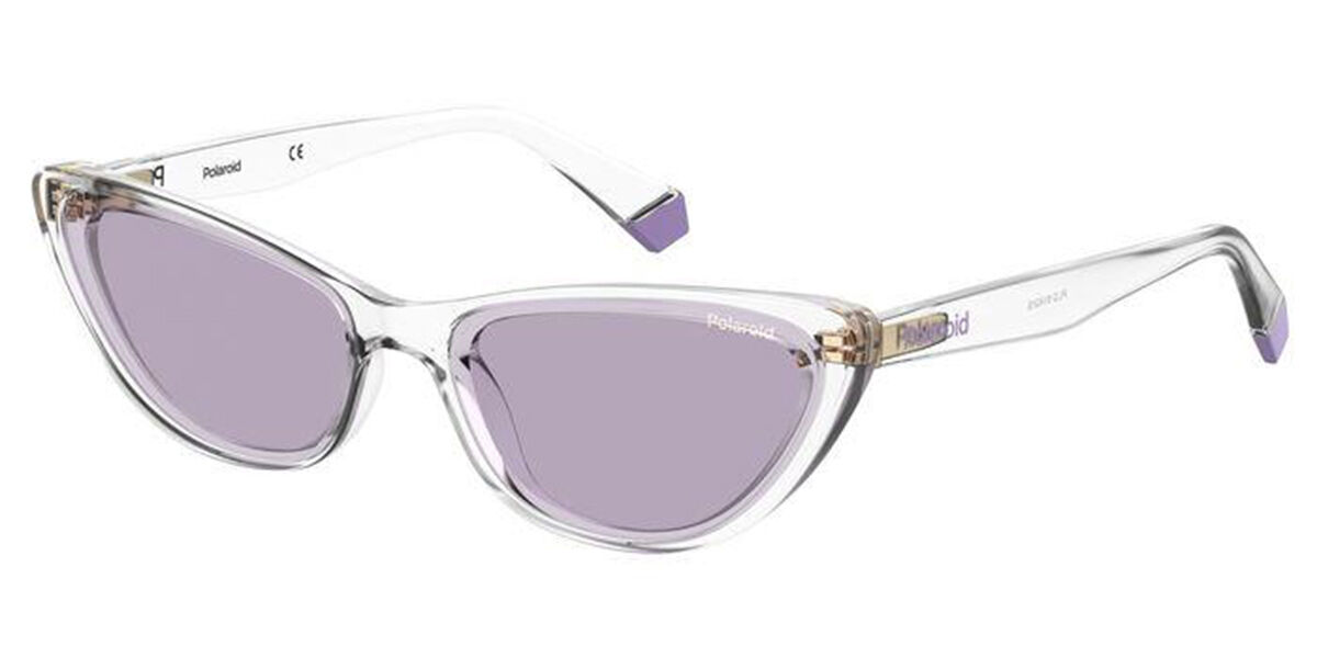 Polaroid PLD 6142/S Polarized 900/KL, Clear frame, Light Purple lenses