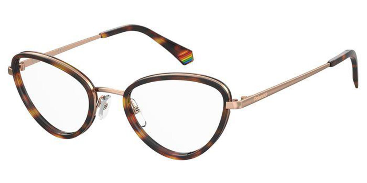 Polaroid PLD D420 086 Women's Eyeglasses Tortoiseshell Size 52 (Frame Only) - Blue Light Block Available