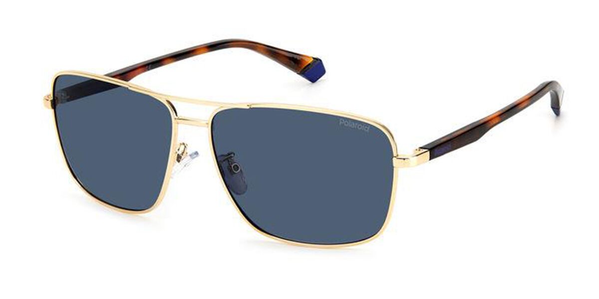 Polaroid PLD 2119/G/S Asian Fit J5G/C3, Gold frame, Blue lenses