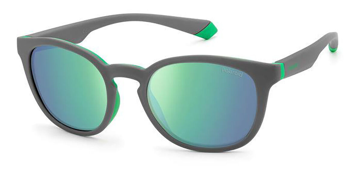 Polaroid PLD 2127/S 3U5/5Z, Grey frame, Green Mirror lenses