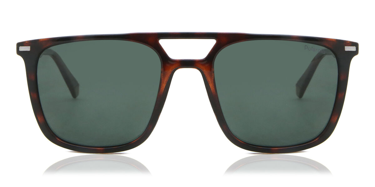 Polaroid PLD 4123/S 086/UC, Tortoiseshell frame, Green lenses