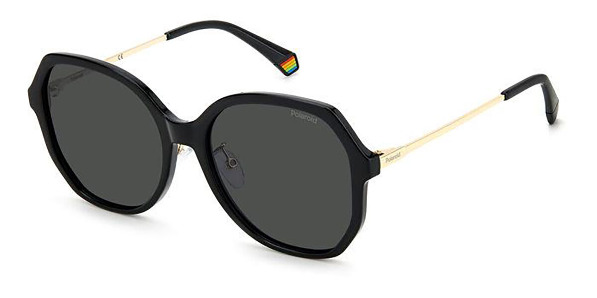 Polaroid PLD 6177/G/S Asian Fit 807/M9, Black frame, Grey lenses