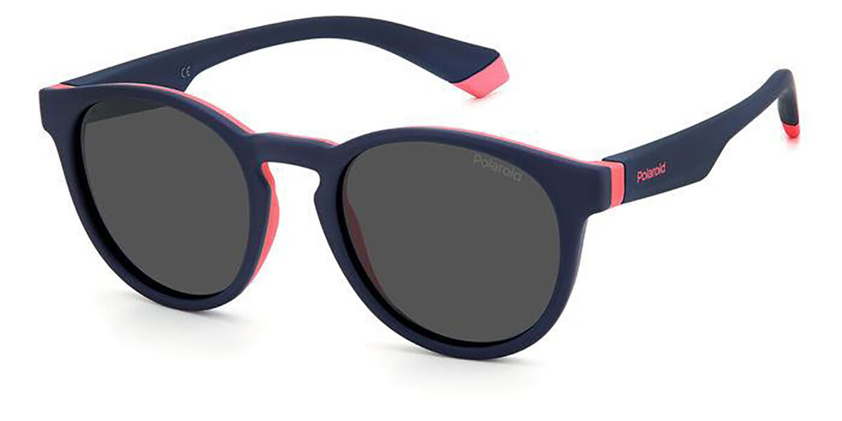 Polaroid PLD 8048/S Polarized Kids BR0/M9, Blue frame, Grey lenses