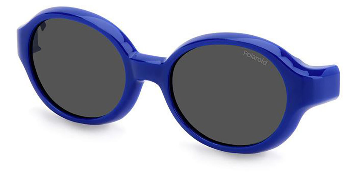Polaroid PLD K004 CL-ON Clip-On Only Kids Polarized PJP/M9, Blue frame, Grey lenses