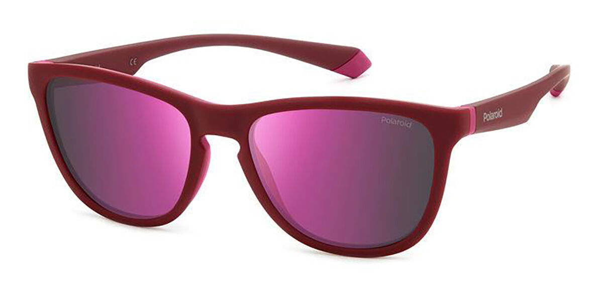 Polaroid PLD 2133/S DHV/AI, Burgundy frame, Pink Grey Mirror lenses