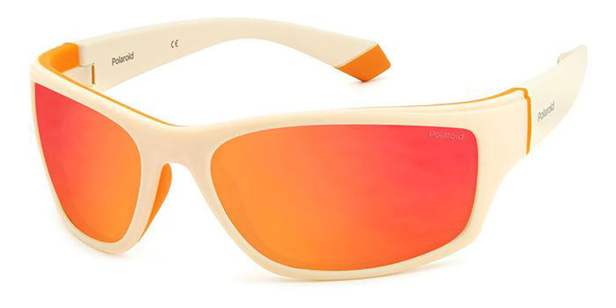 Polaroid PLD 2135/S IXN/OZ, White frame, Orange Red lenses