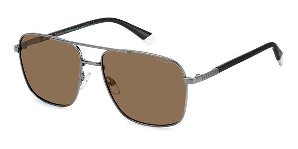 Polaroid PLD 4128/S/X KJ1/SP, Gunmetal frame, Brown lenses
