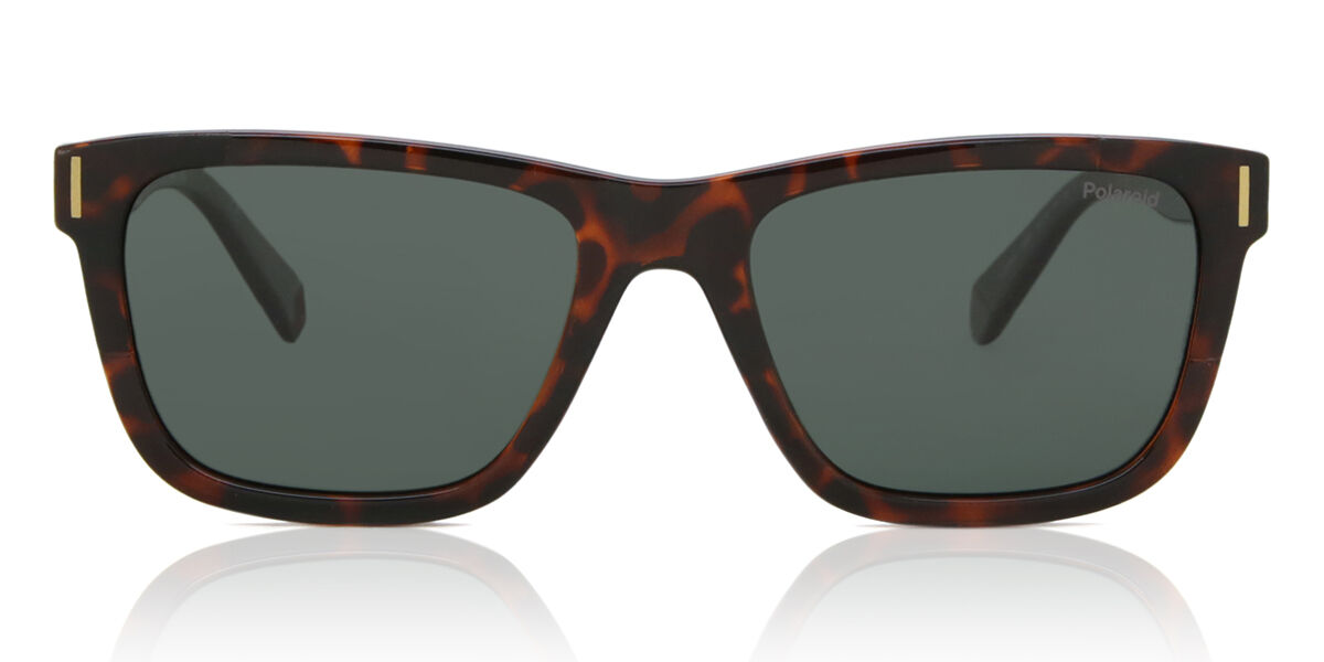 Polaroid PLD 6186/S 086/UC, Tortoiseshell frame, Green lenses