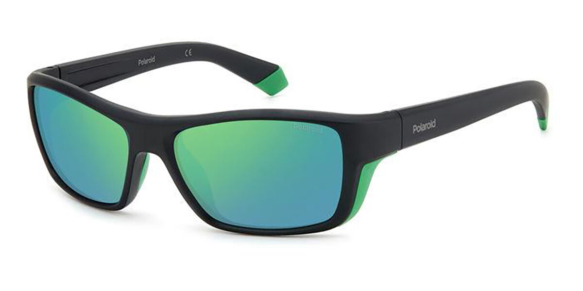 Polaroid PLD 7046/S 7ZJ/5Z, Black frame, Green Mirror lenses