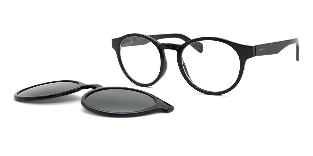 Polaroid PLD 0031/R/C Readers with Clip-On 807/M9, Black frame
