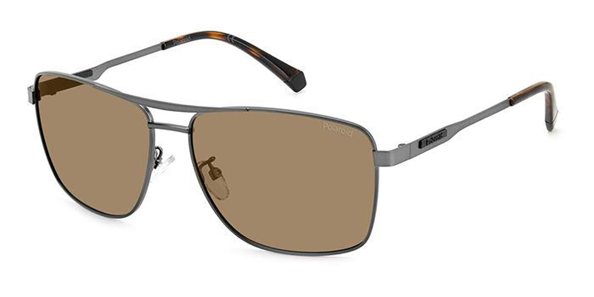 Polaroid PLD 2136/G/S/X Asian Fit R80/SP, Gunmetal frame, Brown lenses
