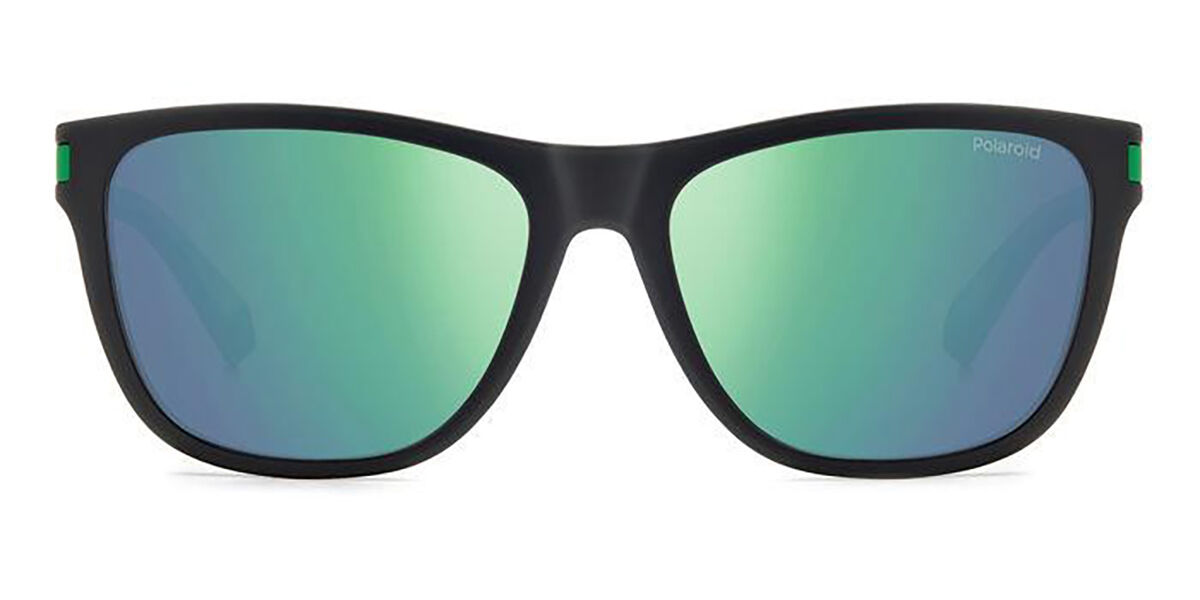 Polaroid PLD 2138/S Polarized 3OL/5Z, Black frame, Green Blue Mirror lenses
