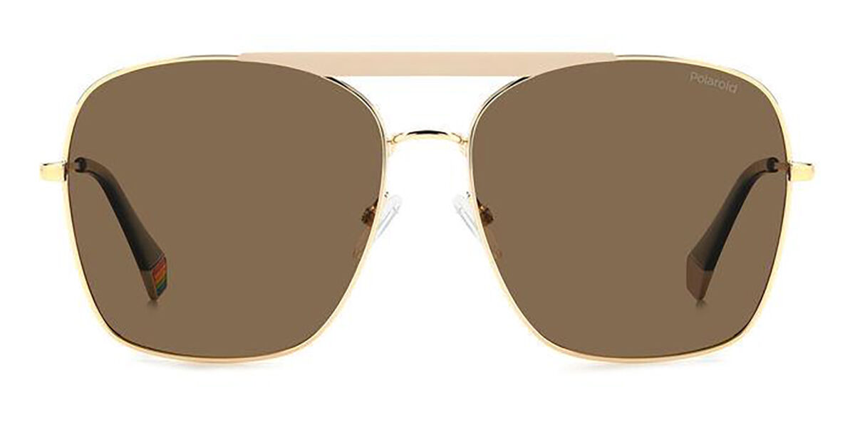 Polaroid PLD 6201/S/X Polarized YYH/SP, Gold frame, Brown lenses