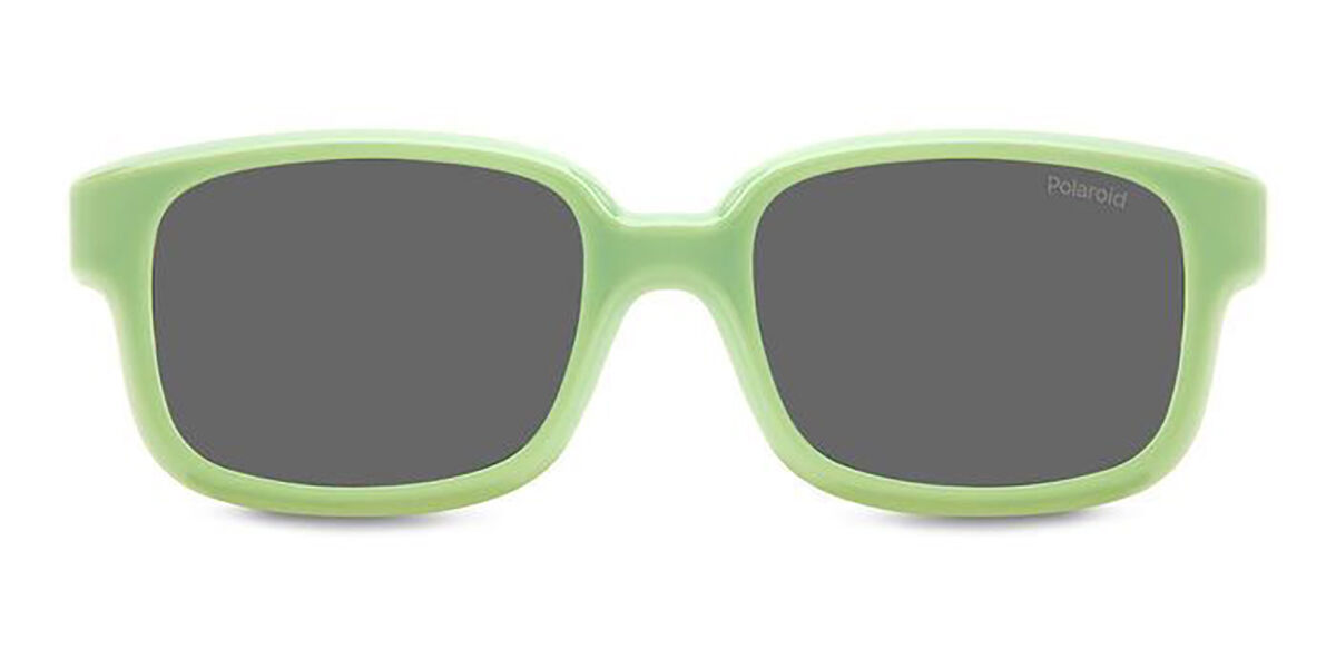 Polaroid PLD K005 CL-ON Kids Clip-on Only Polarized 1ED/M9, Green frame, Grey lenses