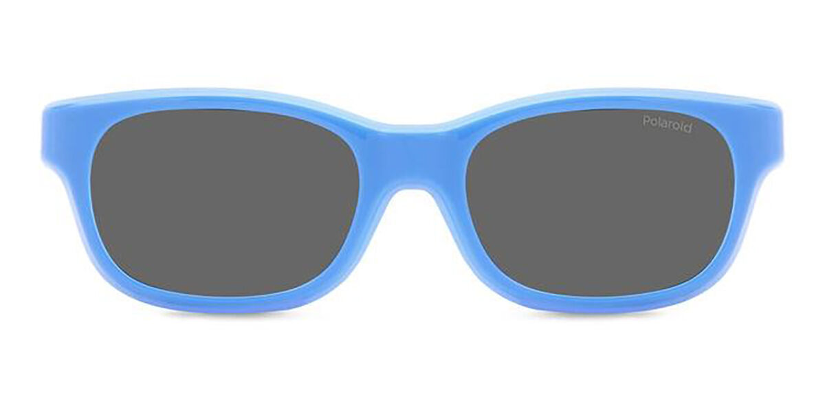 Polaroid PLD K006 CL-ON Kids Clip-on Only Polarized MVU/M9, Blue frame, Grey lenses