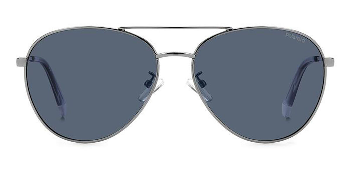 Polaroid PLD 4142/G/S/X Asian Fit Polarized 6LB/C3, Grey frame, Blue lenses