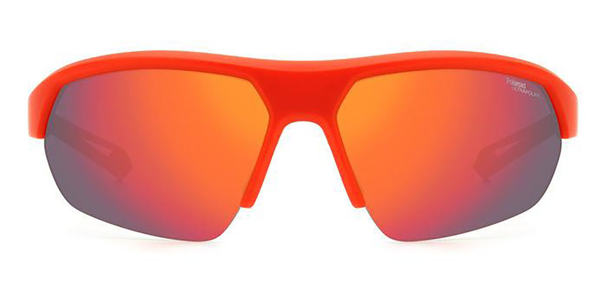 Polaroid PLD 7048/S Polarized 0Z3/BG, Red frame, Red Orange lenses