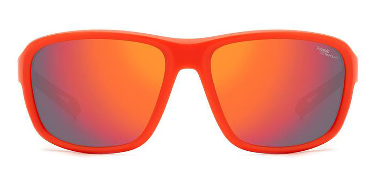Polaroid PLD 7049/S Polarized 0Z3/BG, Red frame, Red Orange lenses