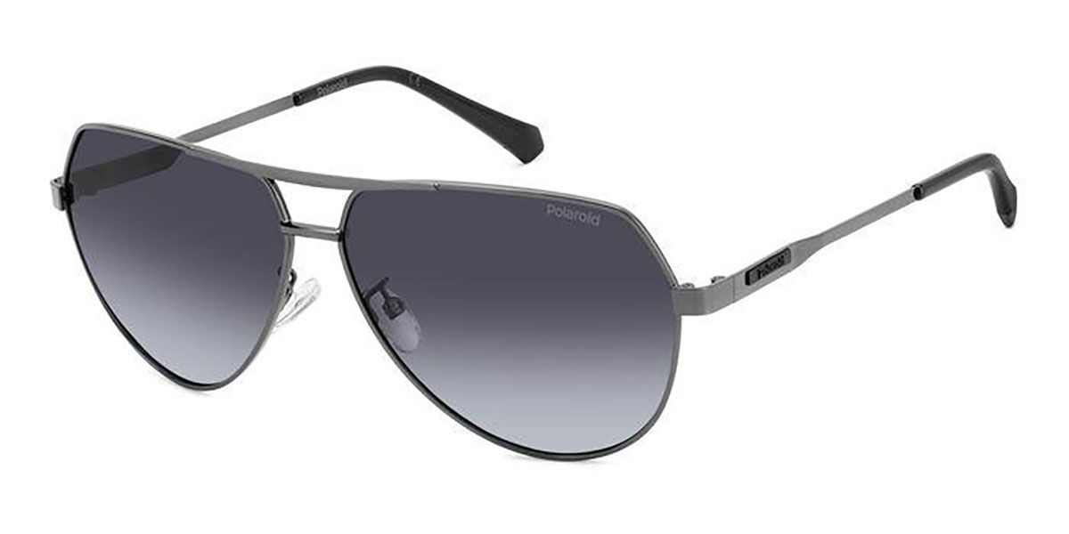 Polaroid PLD 2145/G/S/X Asian Fit KJ1/WJ, Silver frame, Gradient Grey lenses